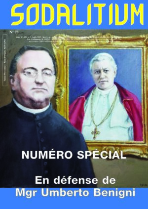 Sodalitium n° 73, numéro spécial en défense de Mgr Umberto Benigni